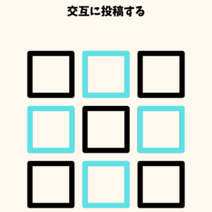 交互に投稿する方法